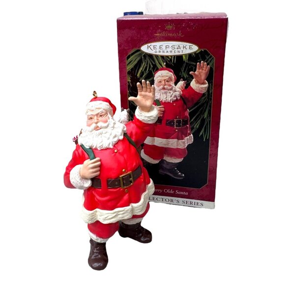 Hallmark Keepsake Lot of 3 Santa Ornament Collectors Series Vintage Christmas - Picture 4 of 8